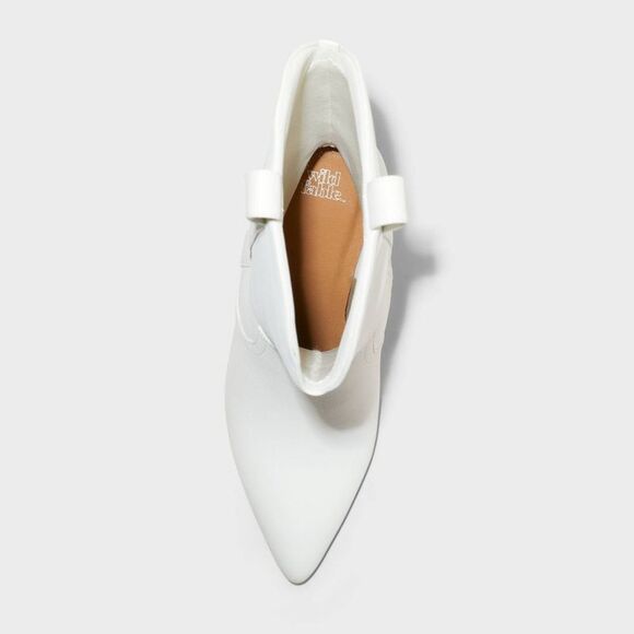 Open Box - Wild Fable - Women's Bryce Heeled Western Cowboy Boots with Mem White - Picture 3 of 4